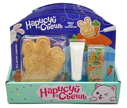 №3 Набор для творчества Нарисуй и съешь "Зайка" (блок 12шт 59г) в Солнечногорске